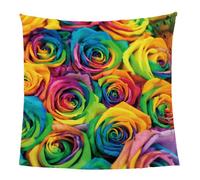 GXBDYD Plaid Polaire pour Adultes d'enfants Canape Couverture Polaire Belle Conception De Fleurs Colorées Imprimée Motif Couverture Lit en Flanelle 1 Personne Hiver 130X150cm Microfibre Douce Et Chau