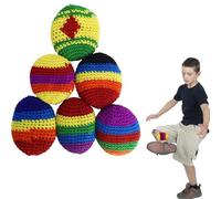 Gxdamxz Balles de Jonglage Enfants, Hacky Sack pour Débutants, 5x5cm, 6 Pièces