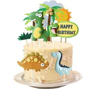Gxdamxz Decoration Gateau Anniversaire Dinosaure, Cake Topper pour Fête Enfants Party, 13 Pièces