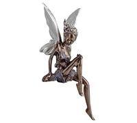 Gxdamxz Figurene Elfi Giardino, Fata Con Ali Decorazione per Esterni, Marrone