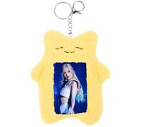 Gxdamxz Kpop Photocard Holder, Support Porte en Peluche pour Pièce d'Identité & Carte Photo, Ours Jaune