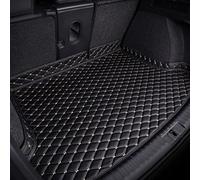 GXDFC Voiture Cuir Tapis de Coffre pour Kia NIRO 2017-2021 2022 2023 2024 2025, Bac Coffre Imperméables Cargaison Tapis Antidérapant Housse Protection Accessories,Black+Beige Plus