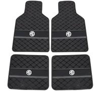 GXDFC Voiture Cuir Tapis de Sol pour MG ZS Hybrid+ Luxury 2024 2025, Imperméable Antidérapant Toutes Les Intempéries Tapis Sol Moquettes Protéger,Black