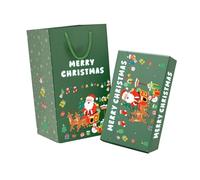 Gxdqxxd Boîte Cadeau de Noël Pochette Cadeau Bouncing pour Argent Anniversaire Conçue En Papier Robuste avec Ouverture Automatique Adaptée pour Célébration Ma, Vert