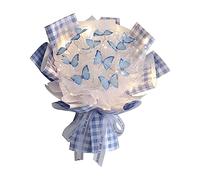 Gxdqxxd Élégante Composition Florale avec Des Papillons, Papillon bleu 11