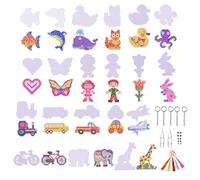 Gxdqxxd Perles à Repasser Planche Dé Perles Plaque Gabarit Support Outils de Perlage pour Créations Personnalisées Contours Visibles pour Modèles Nets, Lot De 20PCS 2