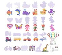 Gxdqxxd Perles à Repasser Planche Dé Perles Plaque Gabarit Support Outils de Perlage pour Créations Personnalisées Contours Visibles pour Modèles Nets, 20PCS Modèle 3