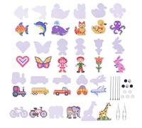 Gxdqxxd Perles à Repasser Planche Dé Perles Plaque Gabarit Support Outils de Perlage pour Créations Personnalisées Contours Visibles pour Modèles Nets, 20PCS Gabarit 4