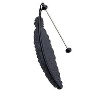 Gxdqxxd Plume Métal avec Support Pratique Présent Littéraire Esthétique pour Lecture Manuelle Facile Accessoire pour Enseignants Femmes 115cmx24cm, Noir