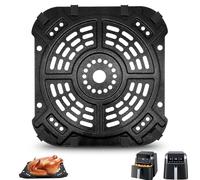 GXF Poêle à frire à air comprimé pour friteuse à air Ninja AF181 Pro XL 6 en 1, 6,5 l, 21,6 x 20,3 cm, plateau de gril, plaque de cuisson avec pare-chocs en caoutchouc, passe au lave-vaisselle
