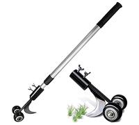 GXFXLP Crochet de Mauvaises Herbes, Désherbant pour Outils, Longue Manipuler Outils de Jardin, Patio Outil de désherbage avec Roues pour Nettoyage Entre Dalles, Bloquer, Pavage, Patios Pelouses