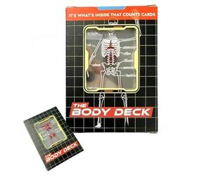 GXGM 1 PCS The Body Deck,Cartes à jouer drôles d'anatomie humaine transparente,image 3D du corps humain, jeux de cartes translucides pour jeux de magie