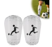 GXGM 1 Pièce Protege Tibia Foot, Mini Protege Tibia Foot pour Enfants et Adultes, Légers et Respirants, Fort et Léger Protege Tibia pour Jeux de Football, Jogging, Courir,S(Blanc)