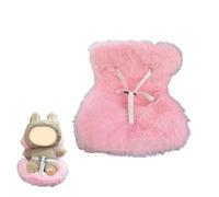 GXGM 1 Pièce Siège de Voiture pour Poupée avec Coussin en Peluche,Siège Auto pour Poupées,Accessoires Intérieurs Automobiles Poupées de 17 cm,équipé de clips de Sortie d'air+Comprimés de Parfum(Rose)