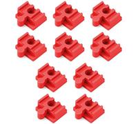 GXGM 10 Pièces Adaptateurs De Pont Compatibles Avec Les Chemins De Fer En Bois Brio Et Les Blocs De Construction Duplo,Coffret D'Extension De Rails Pour Circuit Train Bois(rouge)