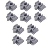 GXGM 10 Pièces Adaptateurs De Pont Compatibles Avec Les Chemins De Fer En Bois Brio Et Les Blocs De Construction Duplo,Coffret D'Extension De Rails Pour Circuit Train Bois(Gris)