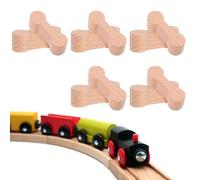GXGM 10 Pièces Coffret D'Extension De Rails Pour Circuit Train Bois, Adaptateurs Compatible Brio Duplo,Connecteurs Raccords Pour Train En Bois Compatible Brio Thomas Ikea Etc(3.5Cm)