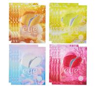 GXGM [16 Pièces] Patch Yeux,Patch en Gel qui Réduit les Cernes Sous les Yeux,Anti Rides,Anti Poche - Vegan & Cruelty-Free,Soins des Yeux（Rouge,Jaune,Blanc,Orange）