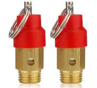 GXGM 2 Piece Brass Compressor Safety Relief Valve Pressure Regulator Pressure Reducer, Male 8 Bar Compressor Safety Valve 1/8 Compressor Spare Parts Soupape de Securite Compresseur