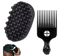 GXGM 2 Pièces Brosse à cheveux bou brosse cheveux bouclés, peigne de fourche à aiguille en acier, dreadlock twist styler pinceau lavable pour les cheveux bouclés tressés sales, enroulé
