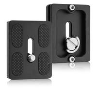 GXGM 2 Pièces Plaque Fixation Pour Trépied Universelle,Support Appareil Photo, Pour Trépieds D'Appareil Photo À Filetage 1/4，Pour Rotule De Trépied D'Appareil Photo (Pu50 50 Mm)