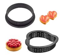 GXGM 2 Pièces Tarte à Anneau De Cercle De Mousse,Moules à Gâteau En Forme Tartelette,Rond Tarte Moule à Gâteau Mousse,Utilisé Pour Faire De La Mousse