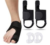 GXGM 4 Pièces Correcteur Hallux Valgus, Ecarteur Orteil, Orthese Hallux Valgus, Réglable Redresseur Orteil Utiliser, 2 x Ecarteur d'orteil Oignon 2 x Correcteur Silicone, pour Femmes et Hommes