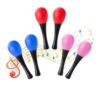 GXGM 6 Pièces Mini-Oeuf Maracas pour Enfants,Instrument de Percussion à Secouer,Mini Maracas en Plastique pour Enfants Anniversaire Gift Party - 3 Couleurs