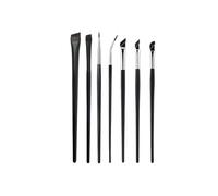 GXGM 7 PCS pinceaux eyeliner, faucille ultra fine et inclinée à angle plat, Pinceau anti cerne,outil cosmétique professionnel pour application de maquillage de précision