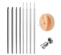 GXGM 8 Pièces Broches d'Insertion Coniques Acier Chirurgical Perçage Outil Kit Assistant pour Oreille/Nez/Lèvre/Ventre/Mamelon/Langue Piercing Outil Changement, Piercing Langue, Piercing Nez