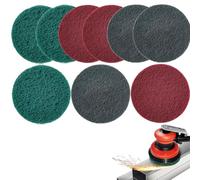 GXGM 9 Pièces tampons de nettoyage pour carrelage de 4 pouces pour nettoyage de salle de bain et cuisine, brosse perceuse nettoyage, brosse carrelage, 3 raideurs différentes (Rouge, Gris, Vert)