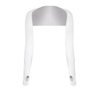 GXGM Cache Epaule Femme,Boléro de Protection UV,Bolero en Soie Glacée Manchettes,Manchette de Bras Anti-UV,avec Trous Pour Les Doigts,Pour le Golf,le Cyclisme,la course à Pied (Blanc)