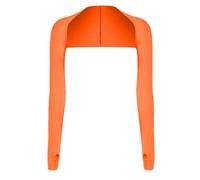GXGM Cache Epaule Femme,Boléro de Protection UV,Bolero en Soie Glacée Manchettes,Manchette de Bras Anti-UV,avec Trous Pour Les Doigts,Pour le Golf,le Cyclisme,la course à Pied (Orange)