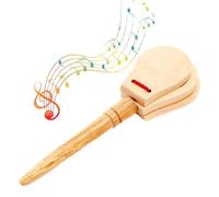 GXGM Castagnettes en Bois,Castagnettes à Manche,Percussion Musicale Castanet,Claquettes de Rythme en Bois Instrument,Clackers en Bois Clackers pour Tout Petits Enfants