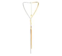 GXGM Collier ras de Cou Femme Sautoir Femme Long Simple Long Choker Minimaliste Chaîne Gland Collier Serpent os Chaîne Bijoux Réglables pour les Femmes et les Filles - Doré et Argenté