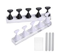 GXGM Lot de 2 présentoirs à ongles en acrylique pour présentoir à ongles - Support magnétique pour nail art - Support magnétique pour faux ongles