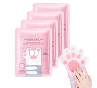 GXGM Masque Mains Chat, Hydratation Intense, Niacinamide et Lait de Chèvre, Éclaircit et Uniformise le Teint, Soins Mains Séches et Gercées, Facile à Utiliser, Convient à Tous Types de Peau