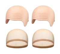 GXGM Perruque Chauve Latex,crane chauve pitbull Bonnet Chauve en Latex pour Maquillage Perruque de Crâne de Cuir épais Robe Fantaisie Cosplay Cap Halloween Adultes Hommes Femmes Vêtements Accessoires