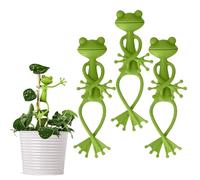 GXGM Porte-plante grenouille, 3 pièces Clip de plante grenouille pour plantes grimpantes, support de plante vivace support de plante, statue animale plante clip