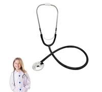 GXGM Stethoscope Jouet Enfant,Stéthoscope pour Enfants,Stéthoscope en Métal,Stéthoscope Jouet,Les Enfants Pratiquent le Stéthoscope,Stéthoscope Analogique,Stéthoscope Enfant en Métal （Noir）
