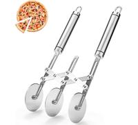 GXGSDM Coupe-pâte, couteau à pâte, outil de coupe-pâte, bandes de coupe rapide, acier inoxydable 304, largeur réglable for couper, trancher la pizza, les gâteaux et la pâte, outil de roulage rond(3)