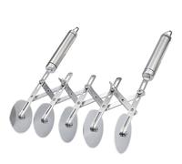 GXGSDM Coupe-pâte, couteau à pâte, outil de coupe-pâte, bandes de coupe rapide, acier inoxydable 304, largeur réglable for couper, trancher la pizza, les gâteaux et la pâte, outil de roulage rond(5)