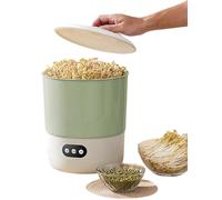 GXGSDM Germoir Automatique Intelligent Haricots, capacité 2 Couches, 3 Modes saisonniers, pulvérisation à 360°, Germination à température constante PTC, Seau Protection Contre la lumière