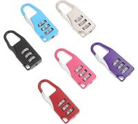 GXGSDM Lot de 6 Cadenas de Voyage for Sac à Dos, antivol, Mini Cadenas à Combinaison, Protection de Vos biens, Cadenas à Mot de Passe à 3 Chiffres, Alliage de Zinc, Petite Taille(B)