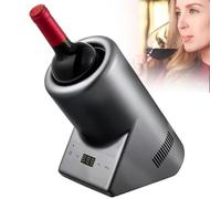 GXGSDM Mini-refroidisseur à vin électrique, for 750 ml de vin ou for une seule bouteille, avec affichage numérique, basse température 24 h/24, idéal for les amateurs de vin.