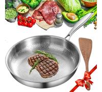 GXHNB 2026 Nouveau Poele Titane Martelé, Conduction Rapide De La Chaleur, RéSistante Aux Rayures, Conduction Rapide De La Chaleur, Compatible Avec Toutes Les Plaques De Cuisson (Sans couvercle,28cm)