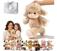 GXHNB 45/60cm Peluche Doudou Qui Court, Secouez-Le : Ses Pattes Se Mettront à Bouger Et Il Courra vers l'avant, Animal De La Ferme Rigolo, Peluche Douce Interactif (Mouton-Brun,45cm)