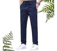 GXHNB Meshirons - Ice Silk Mesh Panel Casual Pants, Meshirons Mens Pants Quick Drying with Ventilation (Blue,5TG)