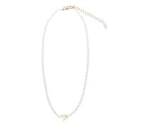 Gxhong Collier ras du cou bohème, perles blanches, avec perles de coquillage et de graines, collier ras du cou étoile de mer, mini collier de perles, collier de plage bohème, bijoux pour femmes et