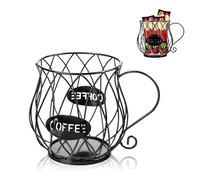 Gxhong Panier à Capsules De Café Noir, Panier à Café, Organisateur De Café En Dosette Panier De Rangement Du Café, Grande Capacité Support D'éTagèRe à Café